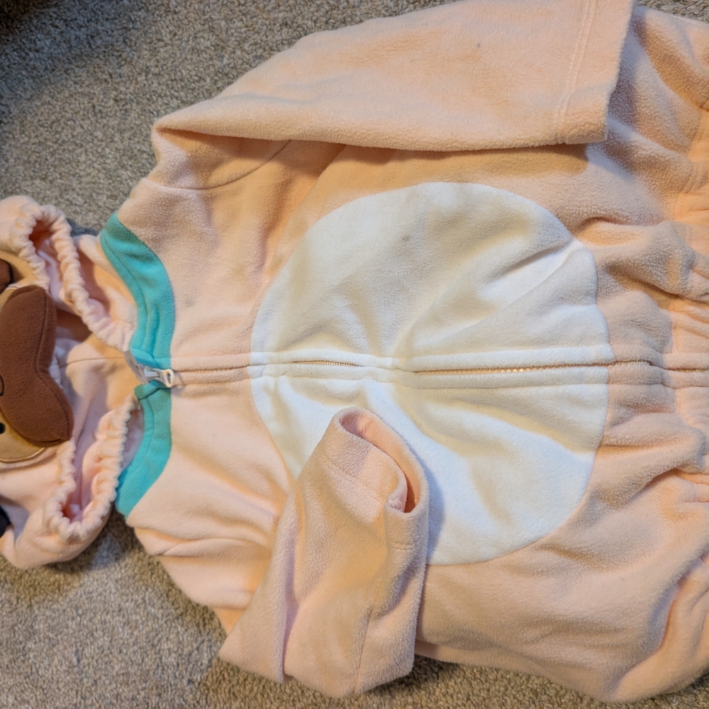 Carter's Peach and Teal Hooded Onesie
